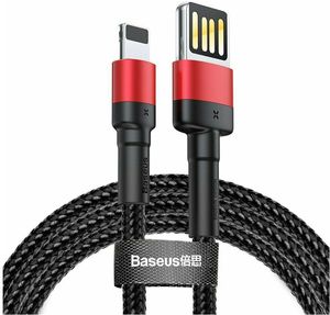 BASEUS CABLE CAFULE WORKING WITH LIGHTNING 2.4A 1M RED/BLACK