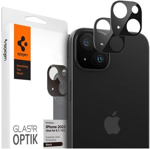 SPIGEN GLASS TR OPTIK 2 PACK BLACK FOR IPHONE 15/15 PLUS/14/14 PLUS