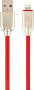 CABLEXPERT CC-USB2R-AMLM-1M-R PREMIUM RUBBER 8-PIN CHARGING AND DATA CABLE 1M RED