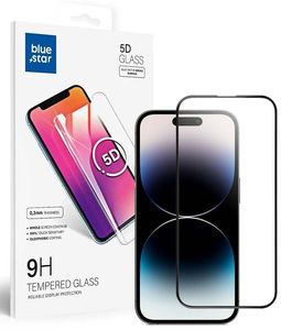 BLUE STAR TEMPERED GLASS FOR APPLE IPHONE 14 PRO 5D FULL COVER BLACK