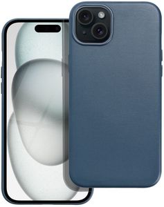 LEATHER MAG COVER FOR IPHONE 15 PLUS INDIGO BLUE