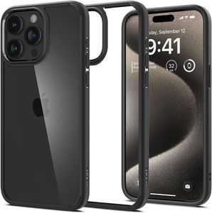 SPIGEN ULTRA HYBRID MATTE BLACK FOR IPHONE 15 PRO MAX