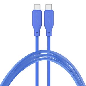 4SMARTS USB TYPE-C TO USB TYPE-C SILICONE CABLE HIGH FLEX 60W 1.5M BLUE