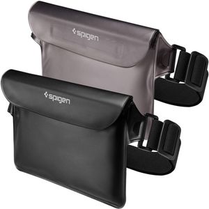 SPIGEN AQUA SHIELD WATERPROOF WAIST BAG A620 2 PACK BLACK + TRANSPARENT BLACK