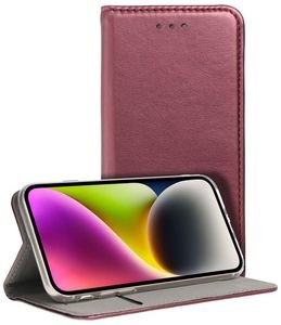 SMART MAGNETO BOOK CASE FOR XIAOMI REDMI NOTE 12 PRO 5G BURGUNDY