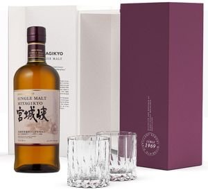  NIKKA MIYAGIKYO SINGLE MALT 700 ML GIFT BOX + 2 RIEDEL GLASSES