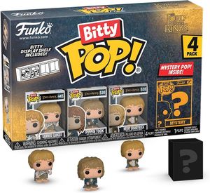 BITTY POP! 4-PACK: THE LORD OF THE RINGS SAMWISE GAMGEE, PIPPIN TOOK, MERRY BRANDYBUCK, MYSTERY POP!