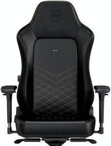 NOBLECHAIRS HERO GAMING CHAIR - COLD FOAM STEEL ARMRESTS 60MM CASTERS 150KG - BLACK/GOLD