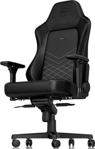 NOBLECHAIRS HERO GAMING CHAIR - COLD FOAM STEEL ARMRESTS 60MM CASTERS 150KG - BLACK/PLATINUM