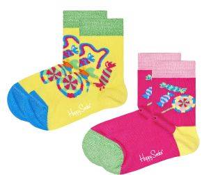  HAPPY SOCKS 2-PACK KIDS SUGAR RUSH KSWS02-2000