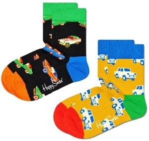  HAPPY SOCKS 2-PACK KIDS CAR SOCK KCAR02-9300 / (EU:22-24)